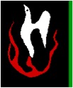 Stylized image of the phoenix rising from a flame.